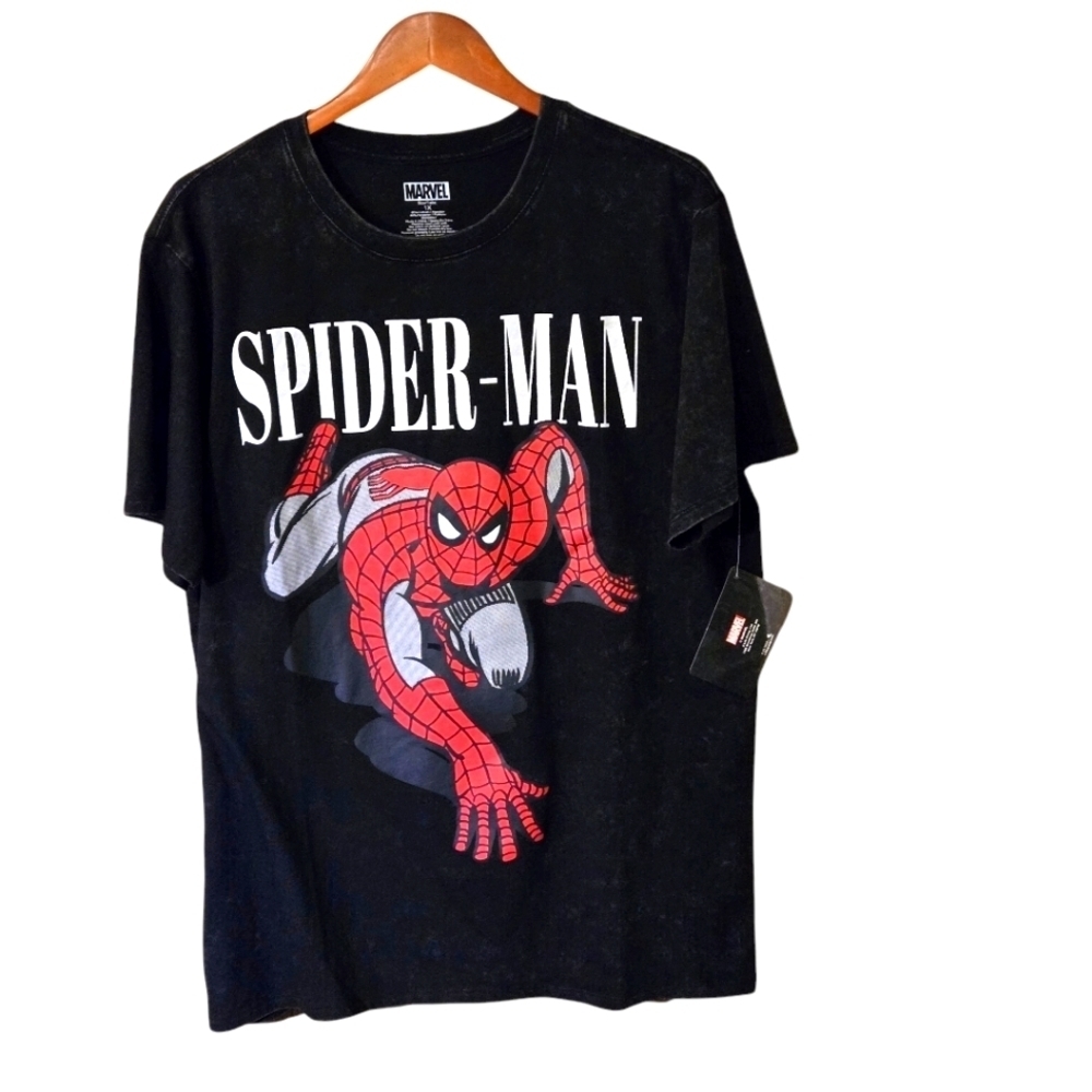 Marvel Spider-Man Short Sleeve Tee Black, Red & White Women size 1X